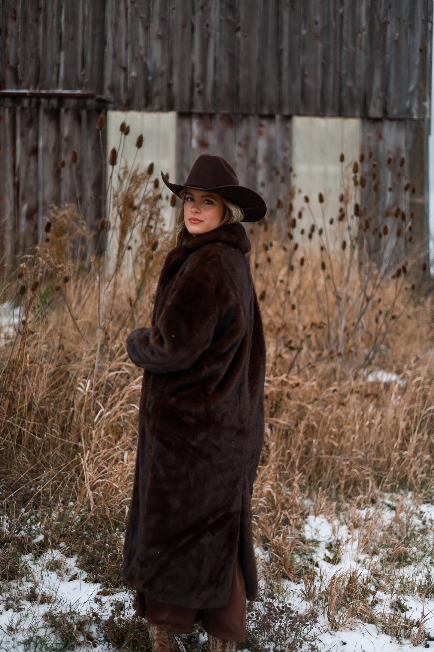 Frontier Maxi Coat - Brown