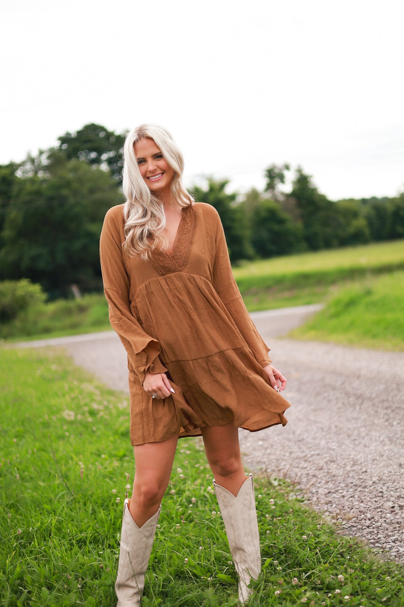 Ginger Lace Mini Dress