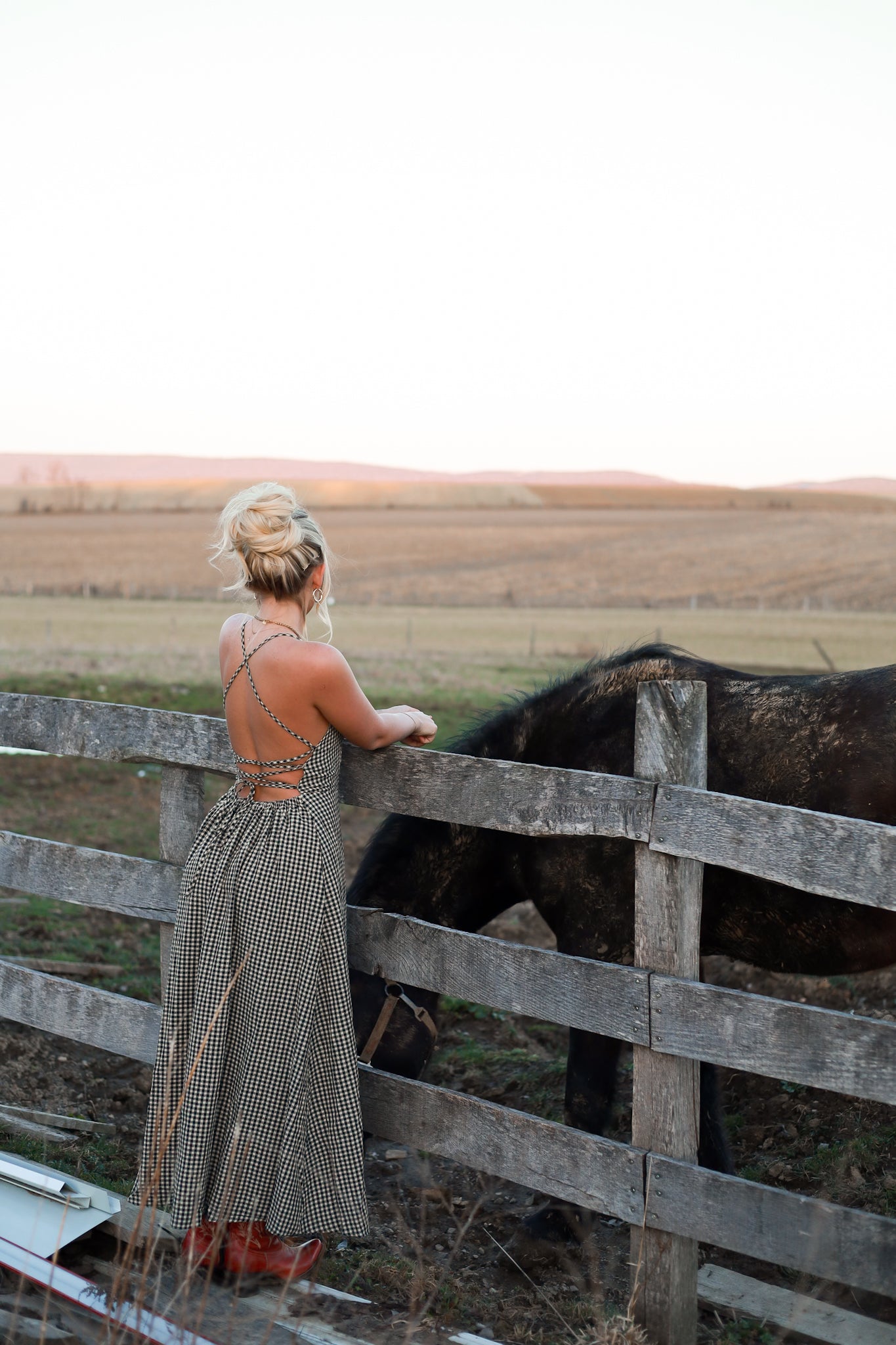 Homestead Gingham Maxi Dress