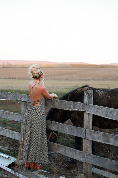 Homestead Gingham Maxi Dress