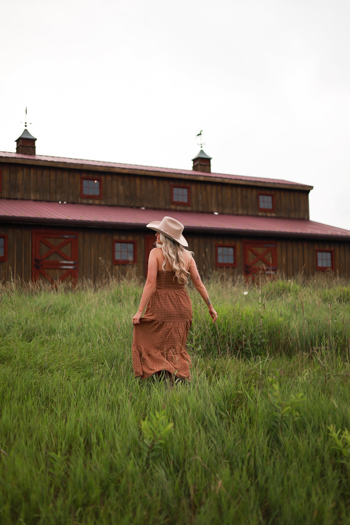 Maple Hollow Plaid Maxi Dress