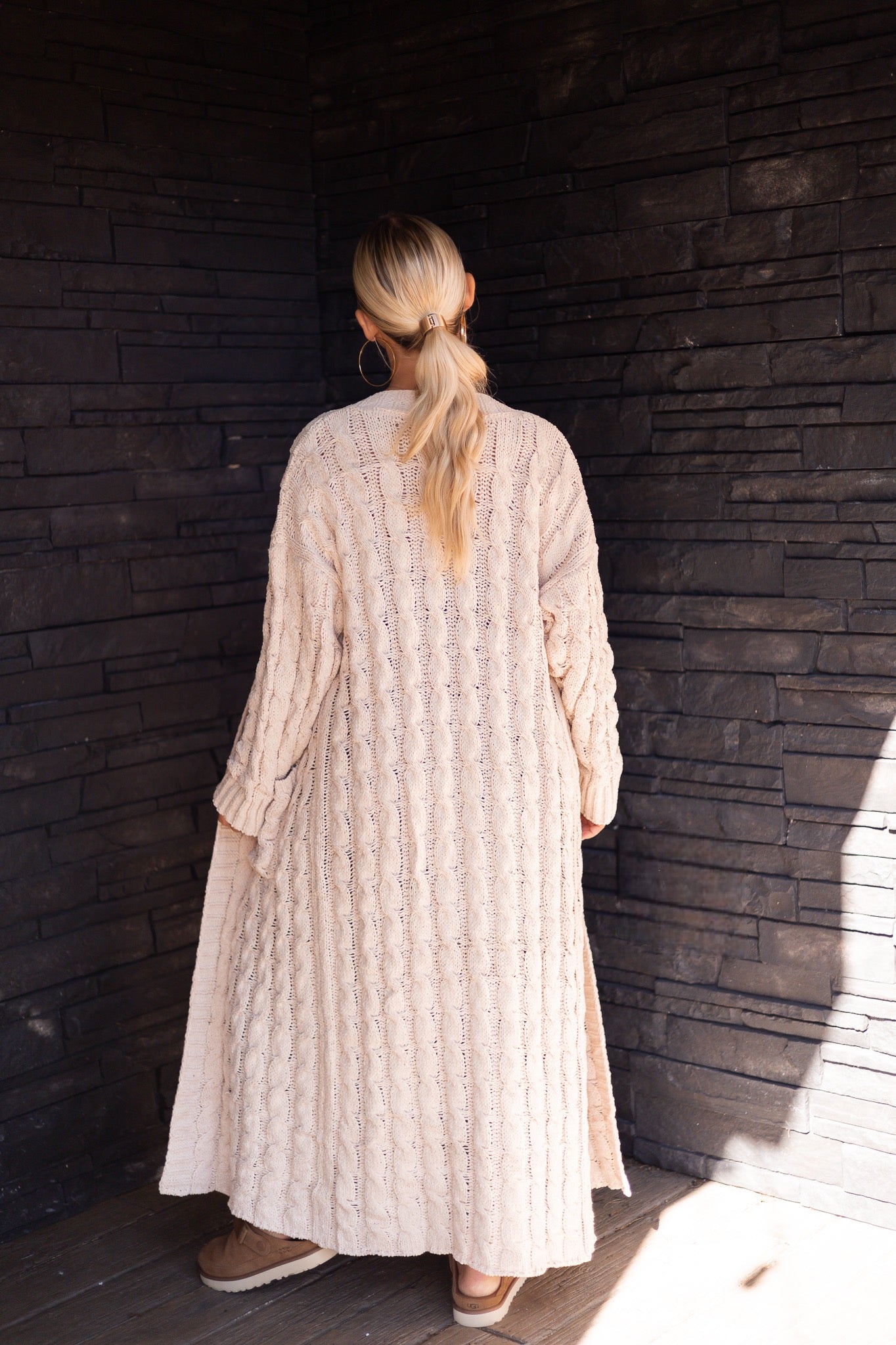 Marlowe Knit Maxi Sweater - Beige