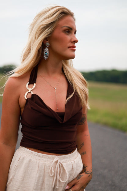 Janae Brown Halter Top