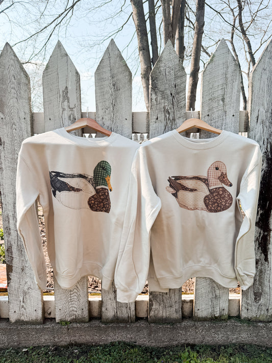 Wood Duck Patchwork Crewneck