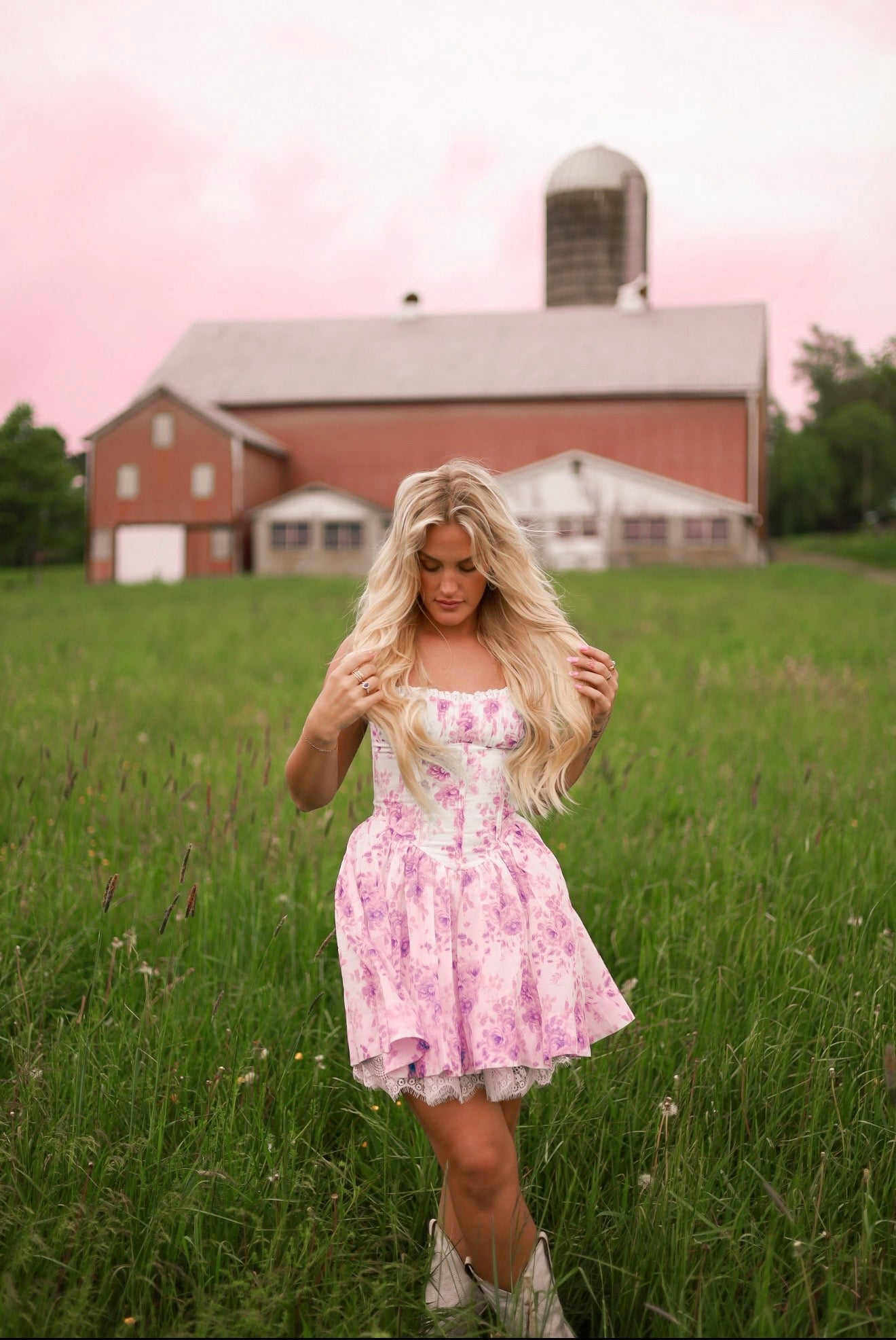 Blushing Cottage Lace Dress