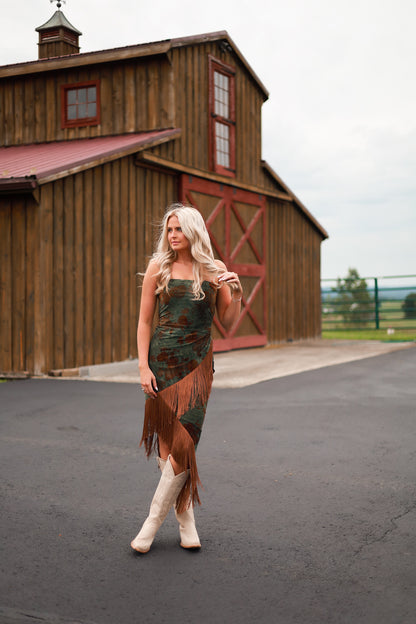 Freebird Fringe Midi Dress