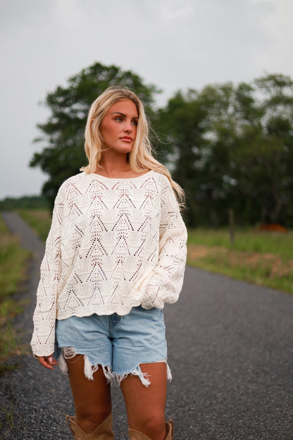 Country Air Sweater - White