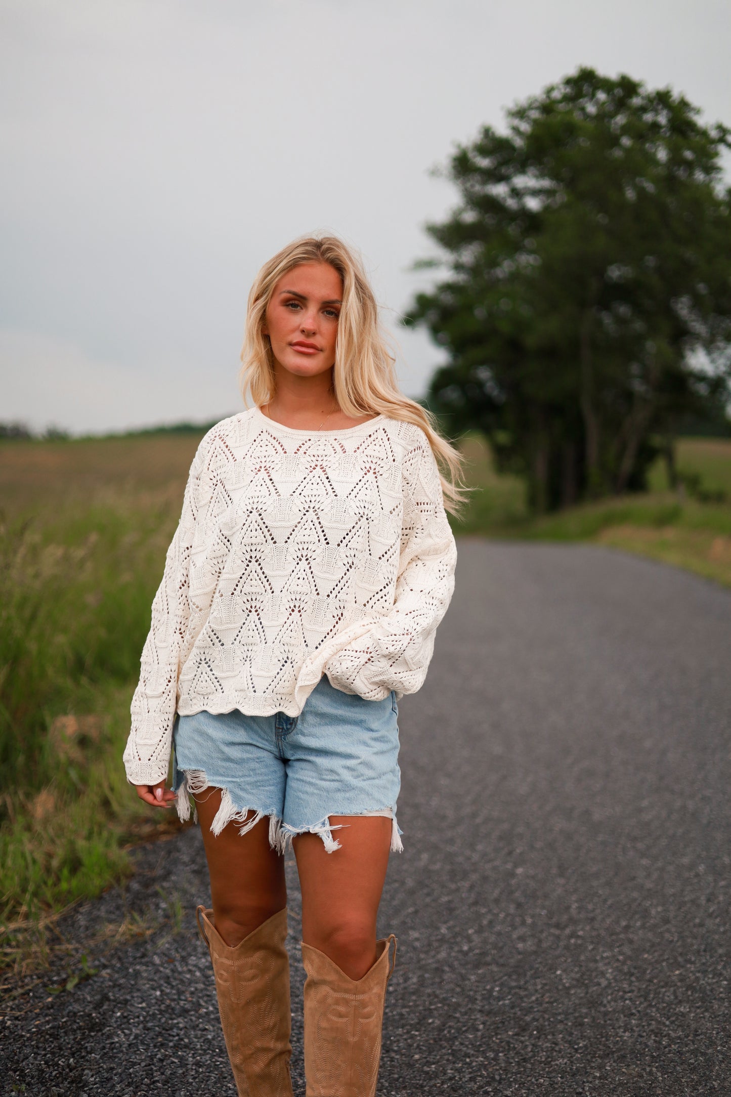 Country Air Sweater - White