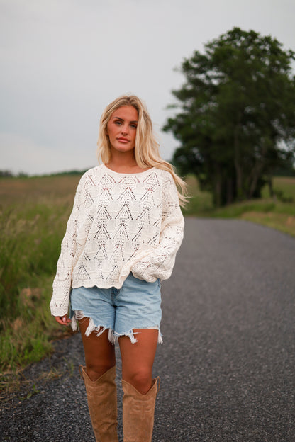 Country Air Sweater - White