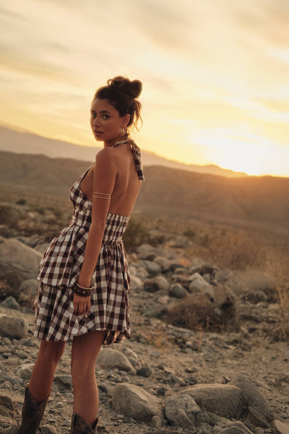 Hazelwood Romper - Brown