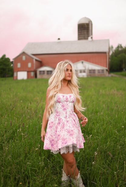 Blushing Cottage Lace Dress