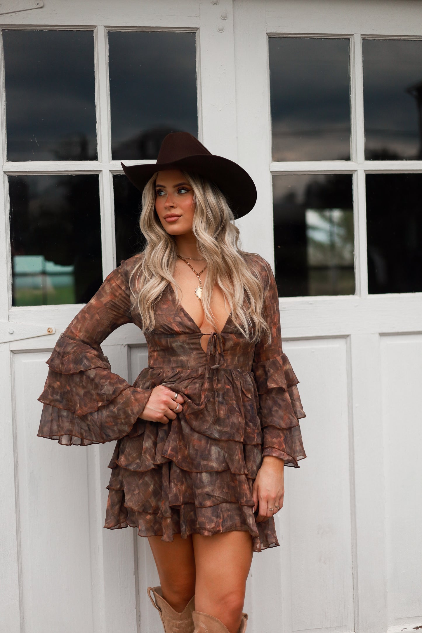 Sunspell Chiffon Ruffle Dress