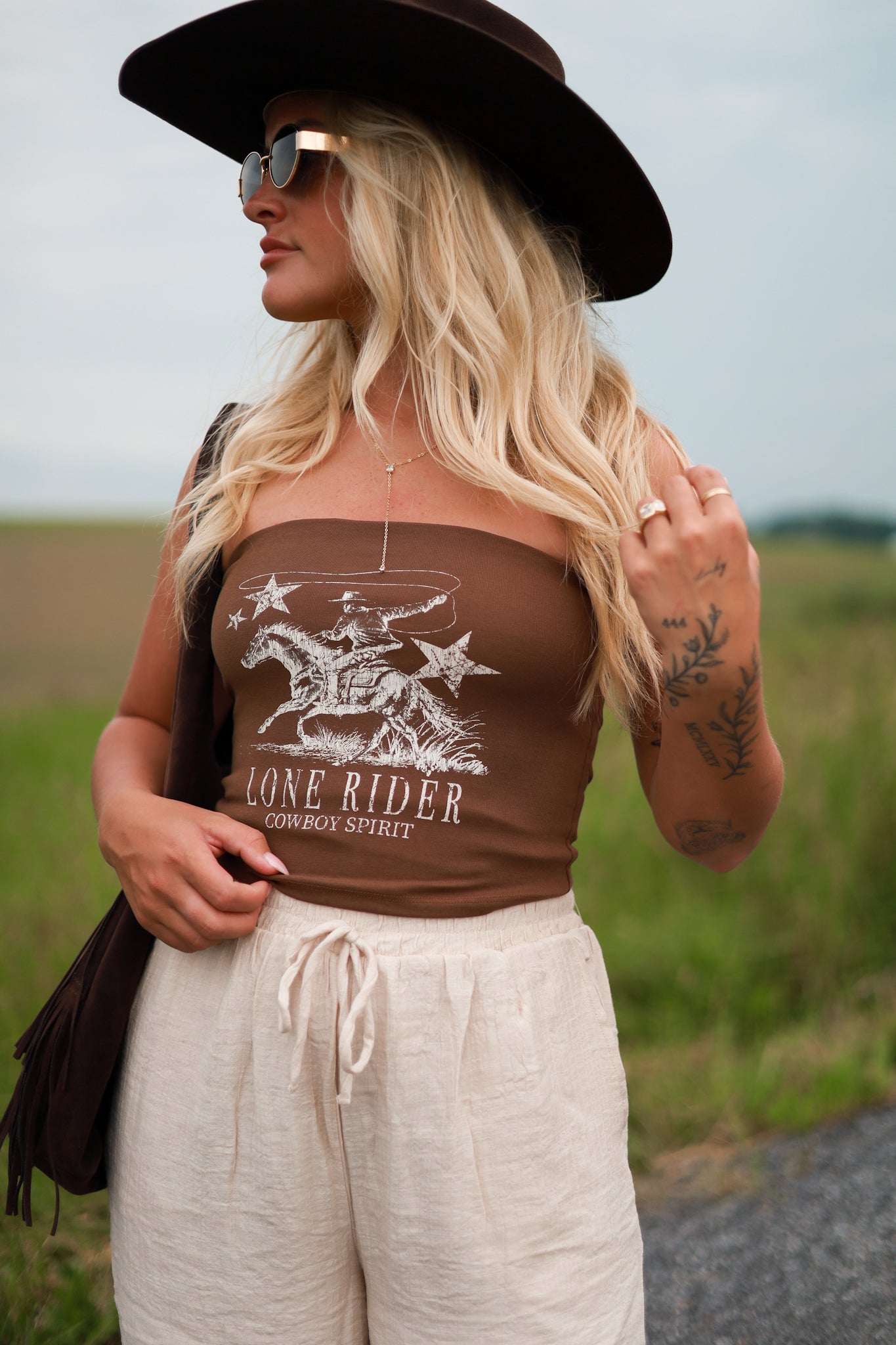 Lone Rider Top - Brown