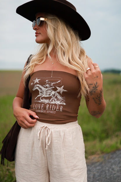 Lone Rider Top - Brown
