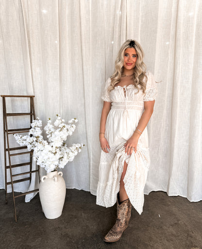 Sweet Milk Lace Maxi Dress