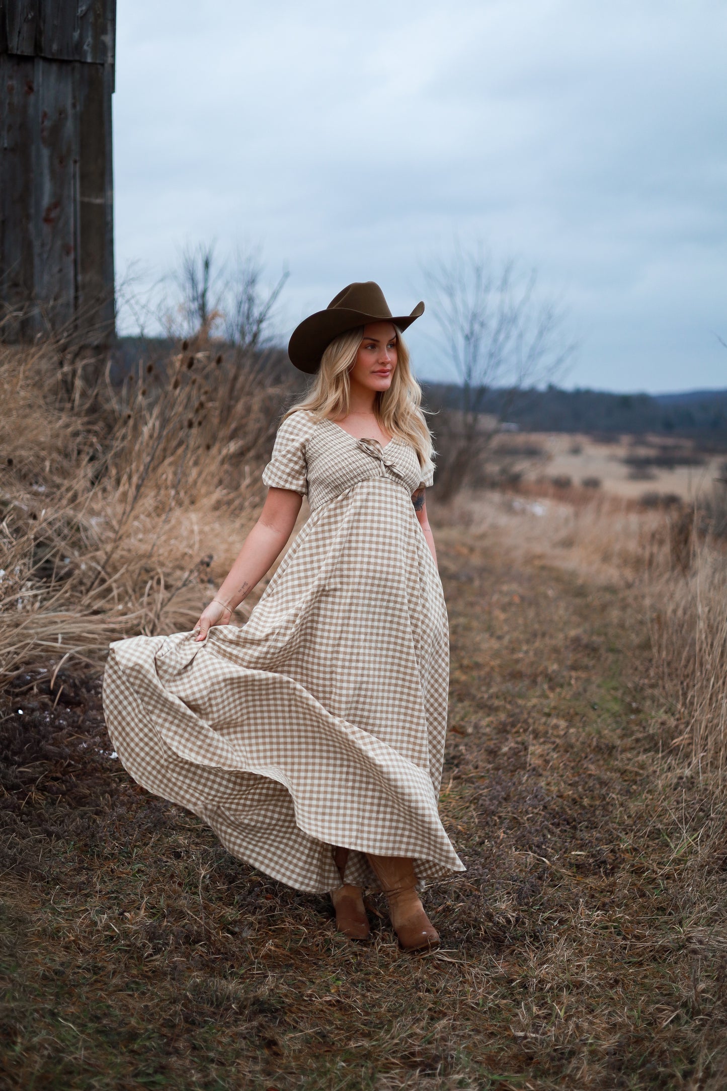 Meadow Gingham Maxi Dress