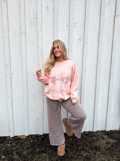 Western Embroidered Crewneck