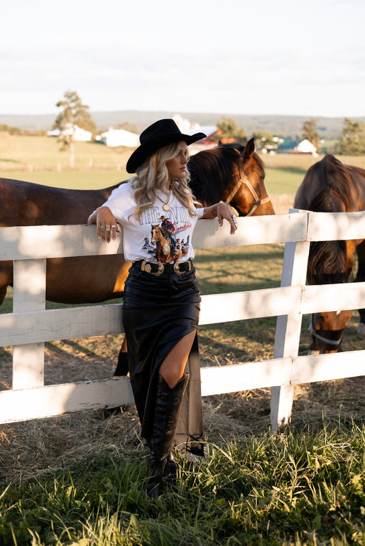 Chelsea Leather Maxi Skirt