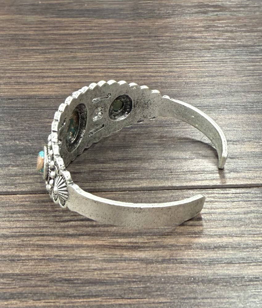 Western Gemstone Cuff Bracelet