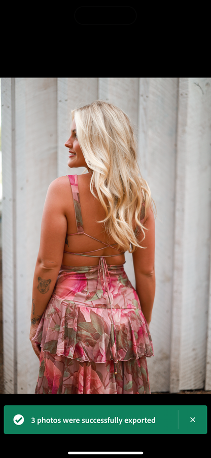 Country Garden Floral Maxi Dress