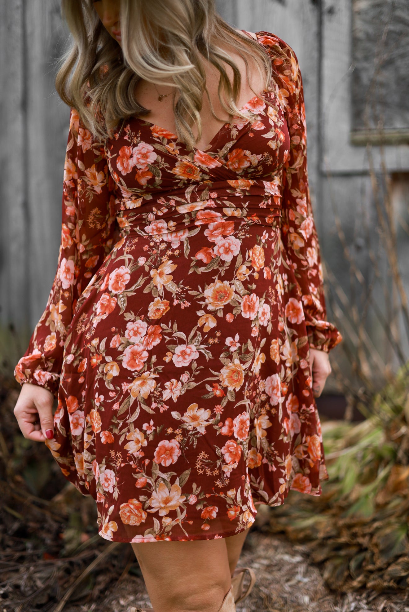 Cranberry Merlot Mini Dress