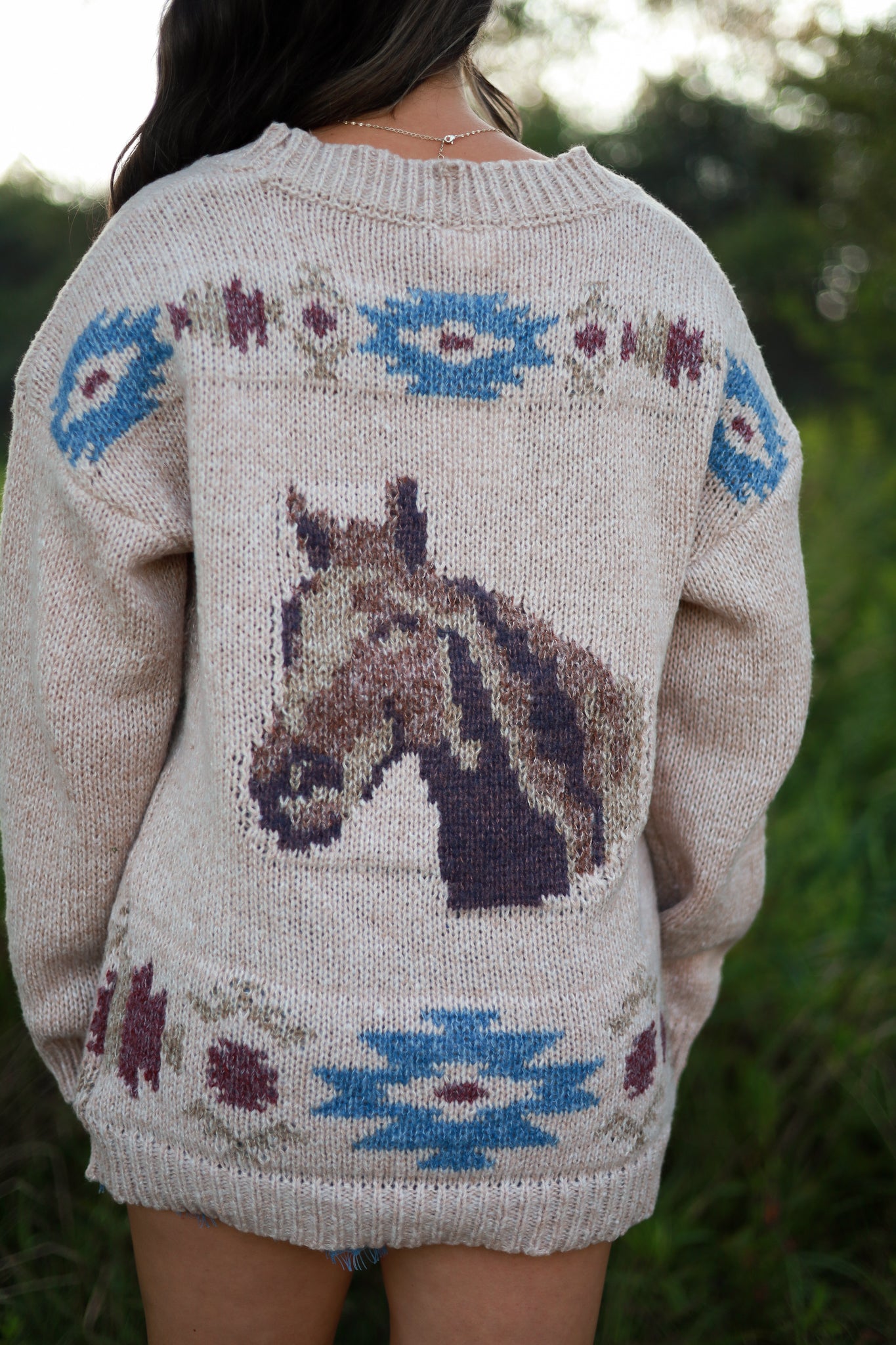 Oversized Western Aztec Cardigan