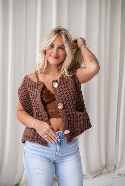 Macie Sweater Vest - Fawn