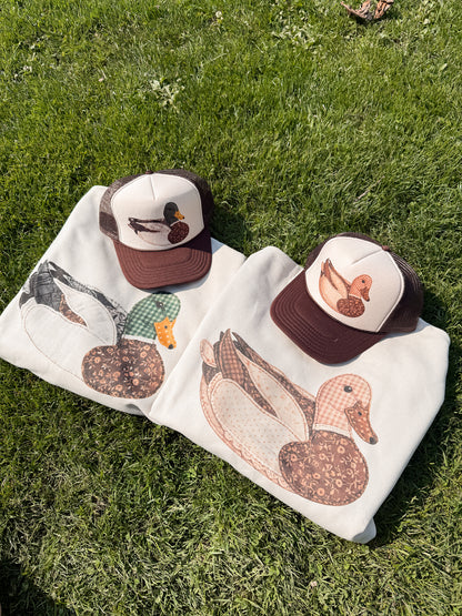 Mallard Duck Patchwork Crewneck
