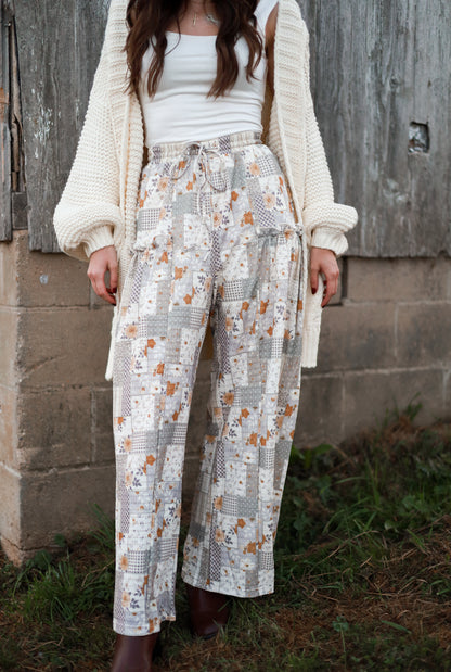 Country Keepsake Patchwork Pants - Ash