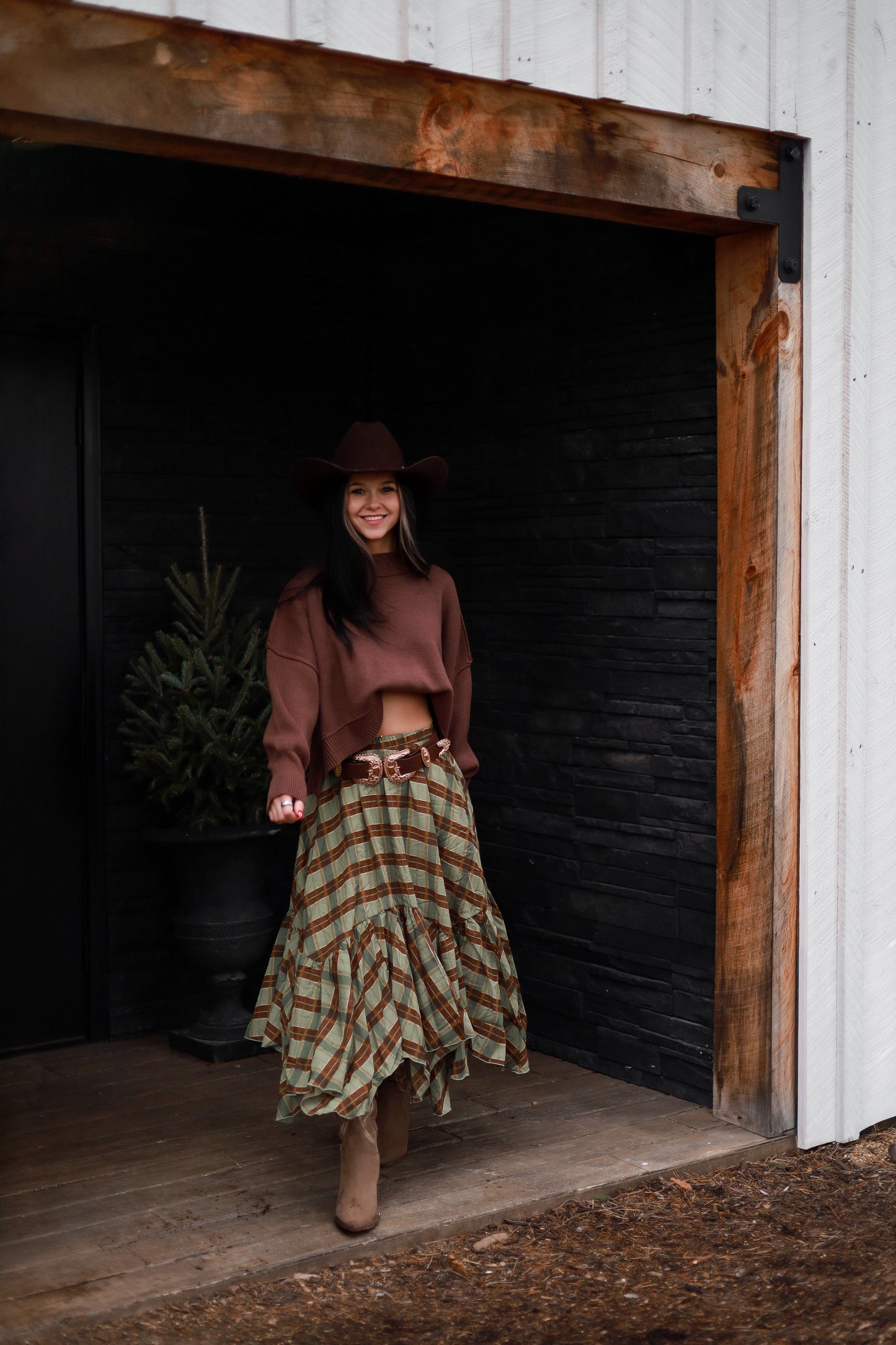 Cedarhill Plaid Maxi - Sage
