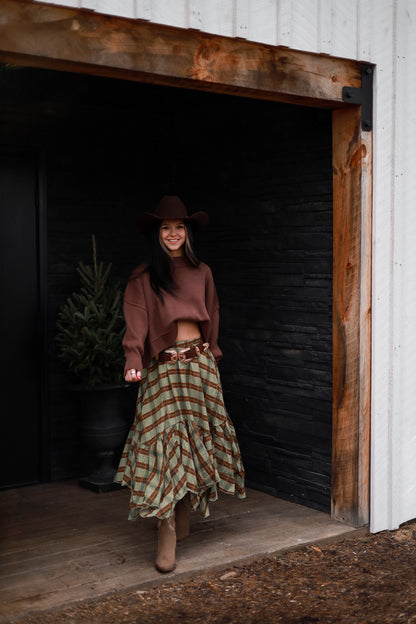 Cedarhill Plaid Maxi - Sage