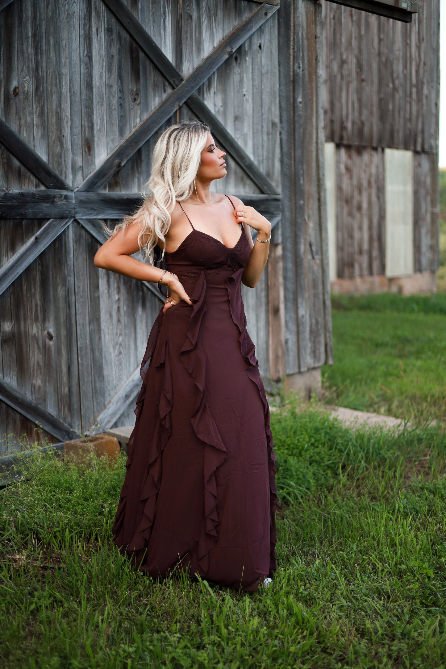 Western Haven Dress - Brown