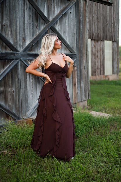 Western Haven Dress - Brown