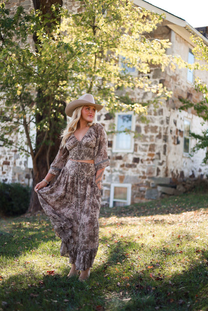 Thistlewood Drop-Waist Maxi Skirt