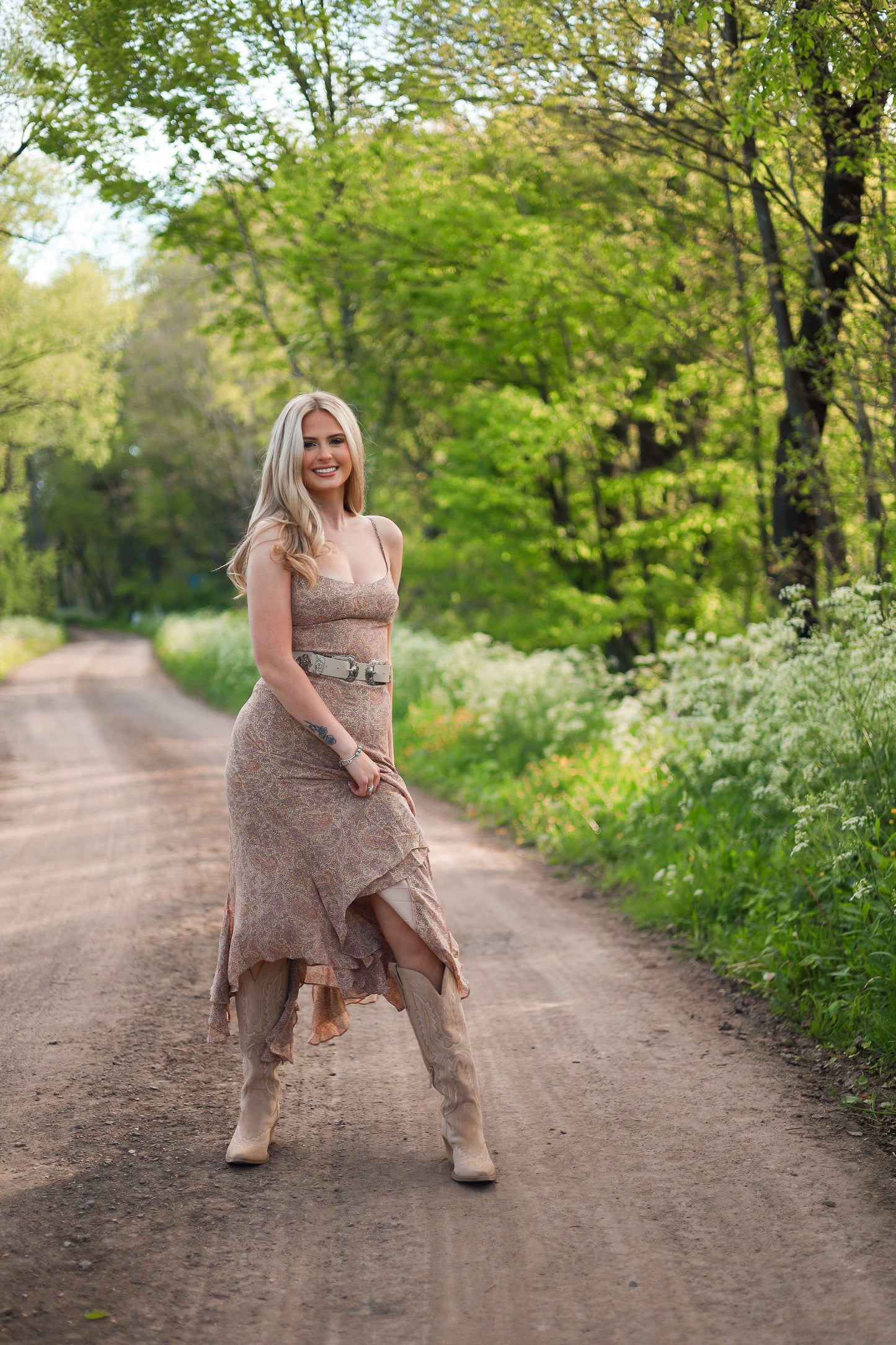 Saddle Creek Paisley Midi Dress