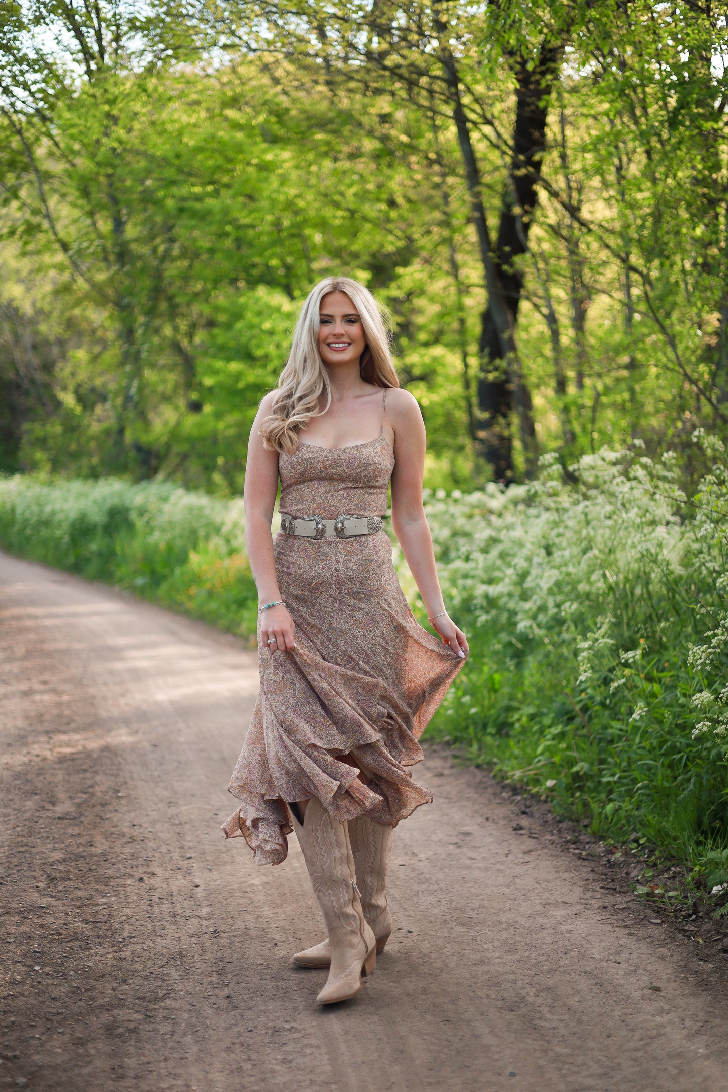 Saddle Creek Paisley Midi Dress