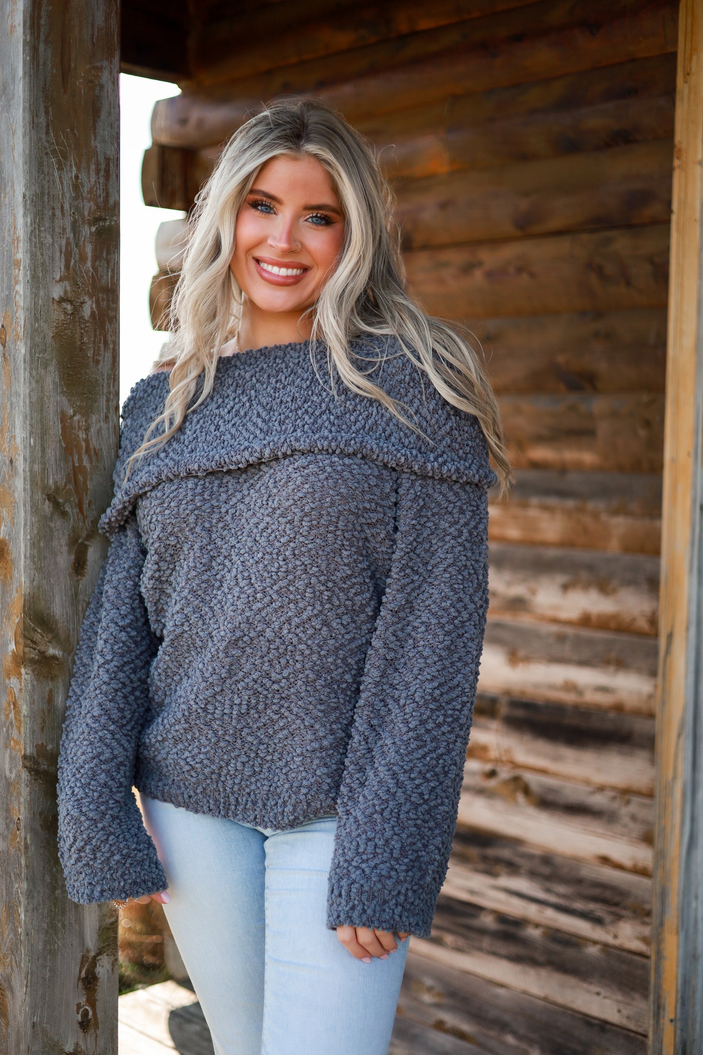 Poppy Sweater - Ash Blue
