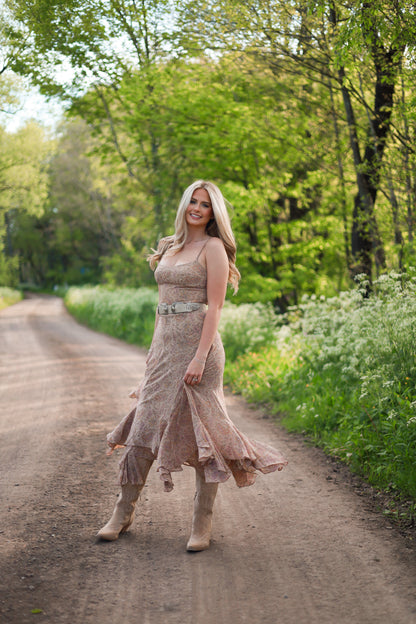 Saddle Creek Paisley Midi Dress