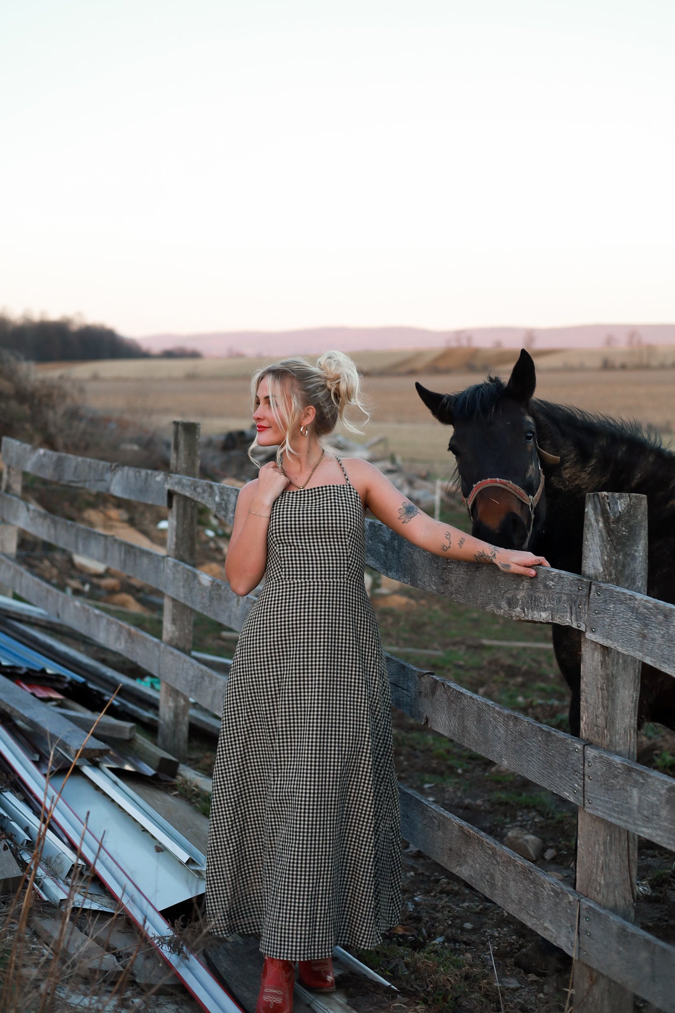 Homestead Gingham Maxi Dress