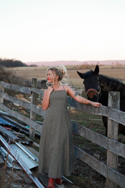 Homestead Gingham Maxi Dress