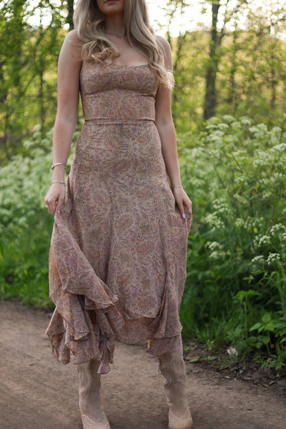 Saddle Creek Paisley Midi Dress