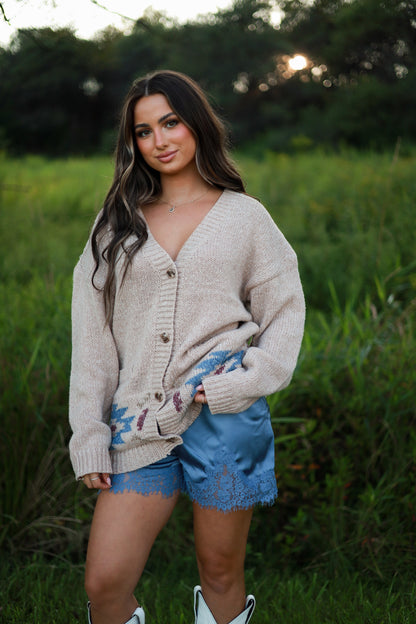 Oversized Western Aztec Cardigan
