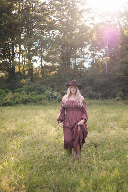 Barnwood Tiered Maxi Dress - Mocha