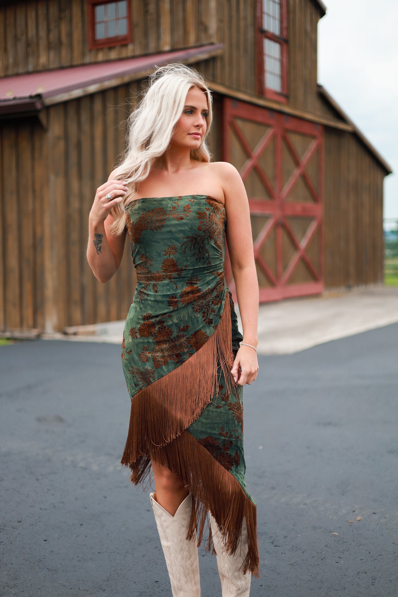 Freebird Fringe Midi Dress – Ivory Buck Boutique