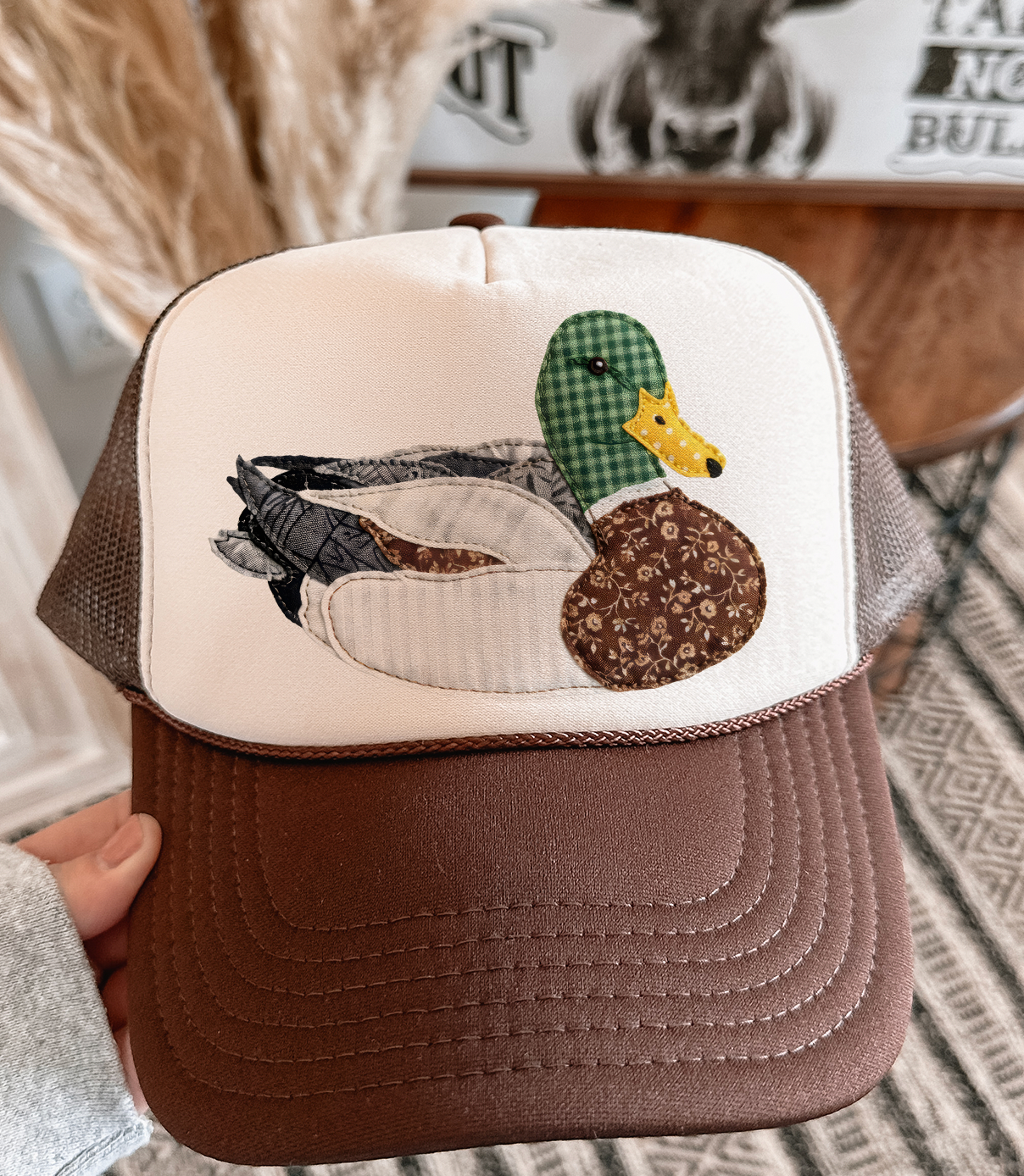 Mallard Duck Patchwork Trucker