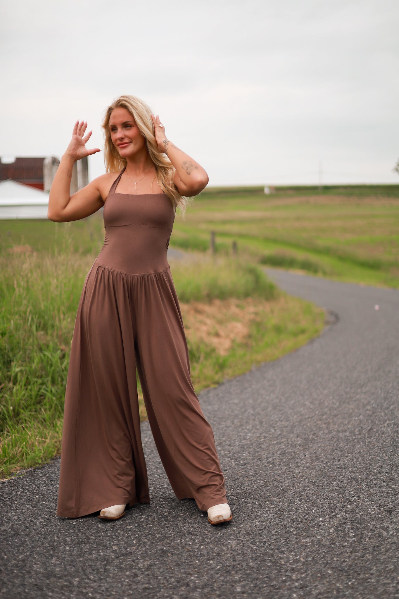 Mocha Halter Jumpsuit