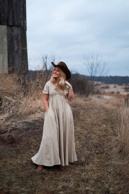 Meadow Gingham Maxi Dress