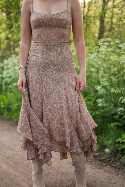 Saddle Creek Paisley Midi Dress