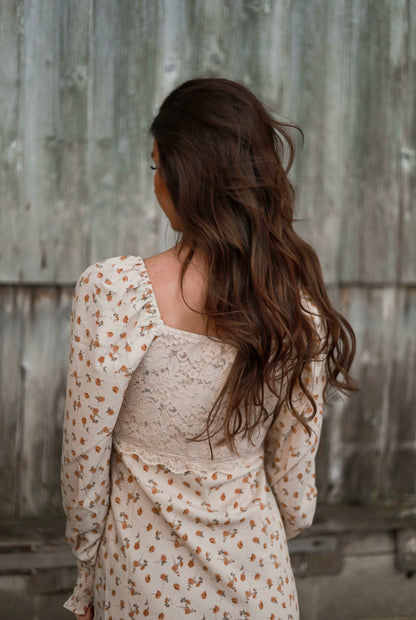 Buttercream Lace Maxi Dress