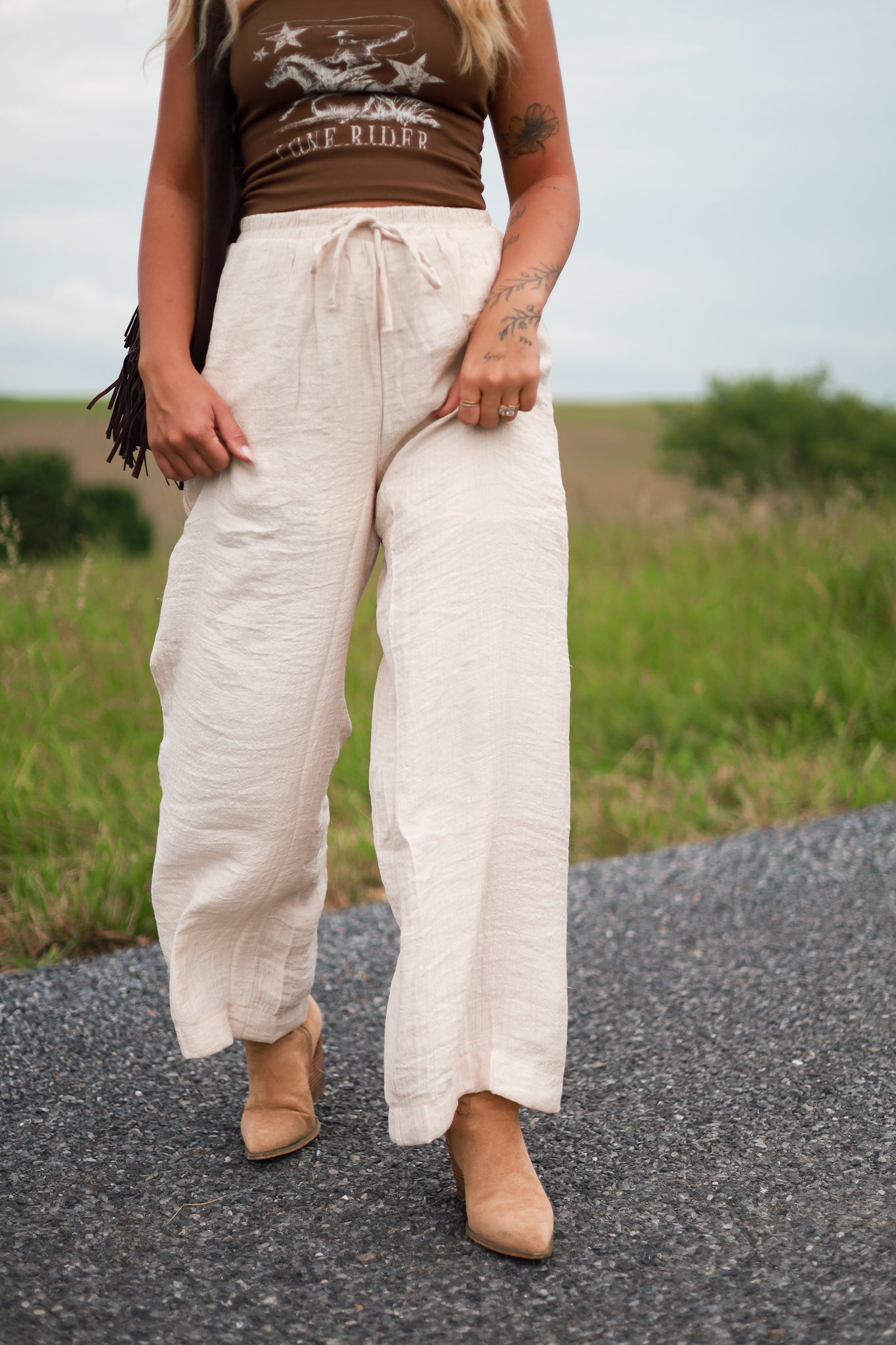 Oak Wide Leg Linen Pants